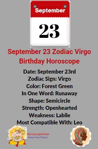 September 23 Zodiac Virgo Birthday Horoscope