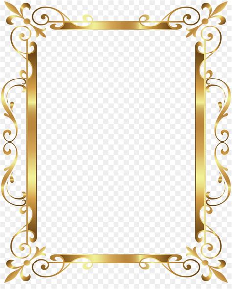 Frame Gold Frame - Unlimited Download. cleanpng.com. | Рамки, Золотой храм, Золотой узор