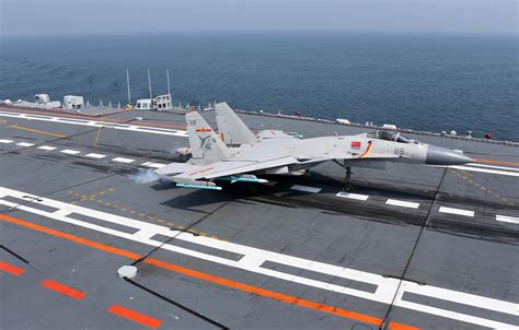 Wallpaper Fighter, Landing, The carrier, THE CHINESE NAVY, Shenyang J-15 images for desktop ...