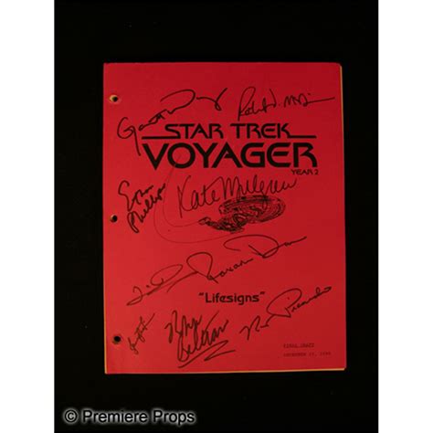 Star Trek Voyager Signed Script