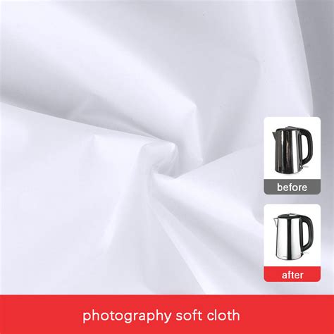 BOXTUDIO 10 x 5 Feet Nylon Silk White Seamless Diffusion Fabric for Ph ...