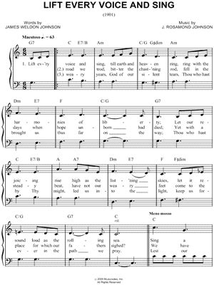 "Lift Every Voice and Sing" Sheet Music - 16 Arrangements Available Instantly - Musicnotes