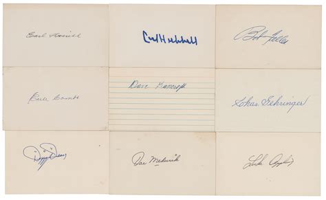 Baseball Hall of Famers (9) Signatures | RR Auction