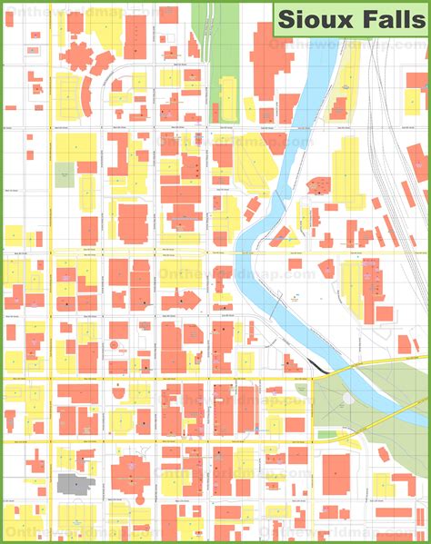 Sioux Falls downtown map