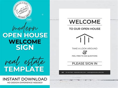 Open House Sign Open House Template Real Estate Template - Etsy