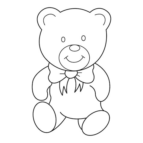 Teddy Bear Drawing Outline