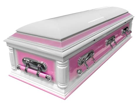 Solid Wood American Casket with Pink Contrast | Casket, Funeral caskets ...