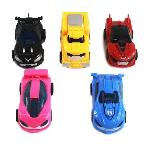 5pcs/set Mini Watch Car Diecast Cars Model Transformation Watch Cars ...