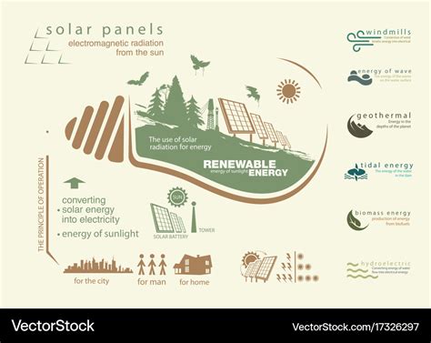 Infographics renewable source solar energy Vector Image