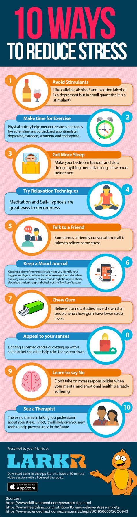 10 Ways to Reduce Stress [Infographic] - Best Infographics