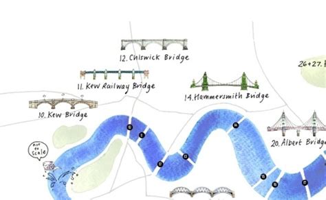 An Illustrated Map Of Bridges On The Thames | Londonist