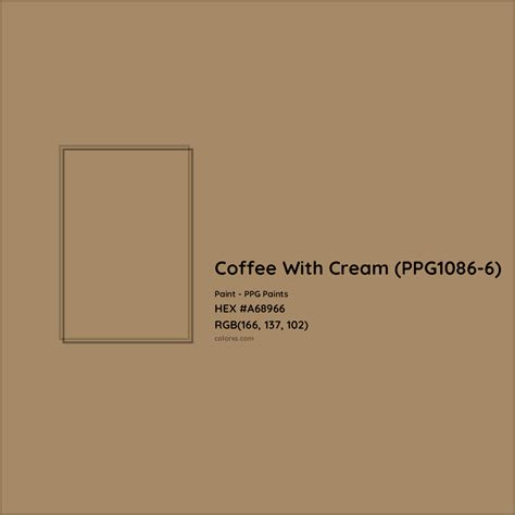 PPG Paints Coffee With Cream (PPG1086-6) Paint color codes, similar ...