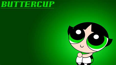 The Powerpuff Girls Buttercup In Green Background HD Anime Wallpapers | HD Wallpapers | ID #38321