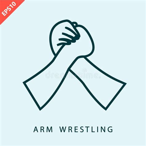 Arm Wrestling Logo Icon Design Isolated Vector Illustration Stock ...