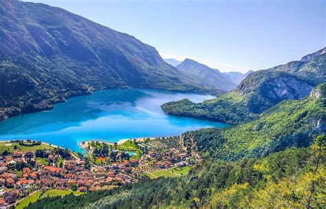 MOLVENO - most beautiful lake in Italy at the foot of the Brenta Dolomites