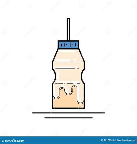 Yakult stock vector. Illustration of milk, cartoon, drink - 96178306