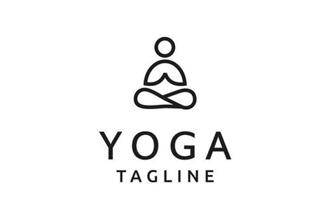 Yoga Line Art Minimalist Logo Design icon Inspiration You can use the Logo Maker to create a ...