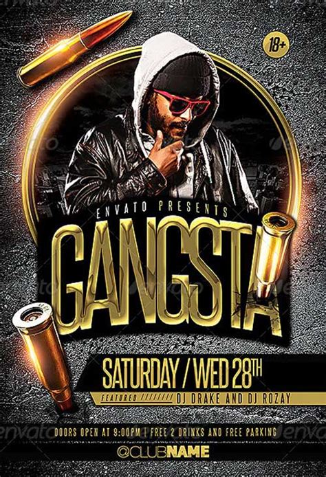 Download the Gangster Rap Music Flyer Template - PSD - FFFLYER