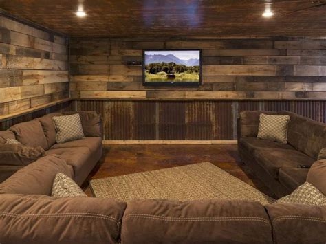 46 Rustic Tv Wall Design Ideas For Home | Rustic basement, Farm house living room, Man cave home bar