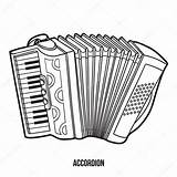 Accordion Coloring Pages sketch template