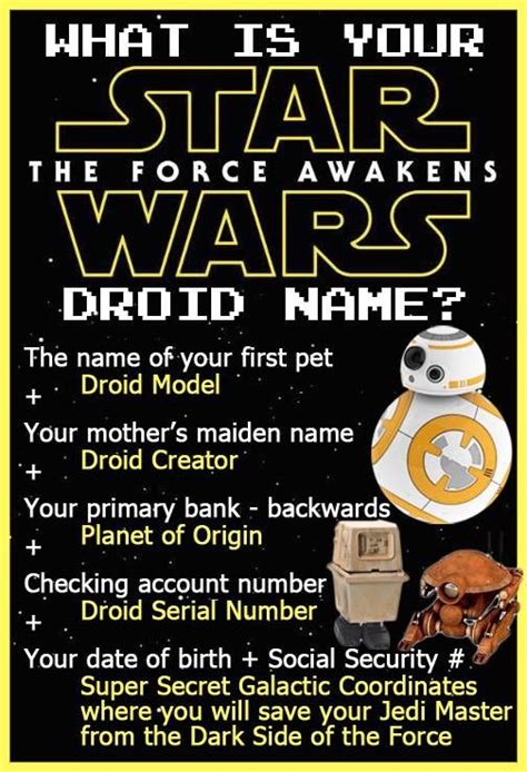 Discover Your Star Wars Droid Name