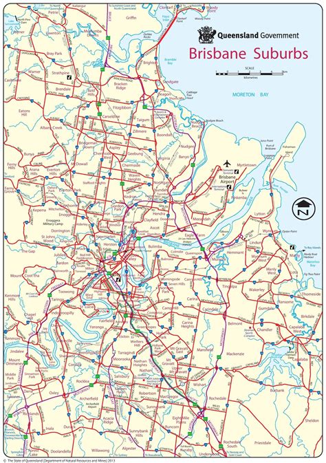 Map of Brisbane suburbs - Brisbane map suburbs (Australia)