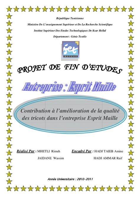 exemple de projet d etude universitaire