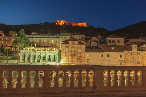 Hvar Fortress at Twilight Photograph by Lindley Johnson - Fine Art America