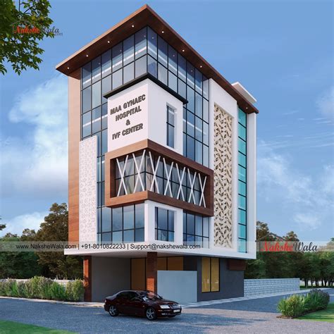 25*60sqft Hospital Modern Elevation Design | Hospital design architecture, Commercial design ...