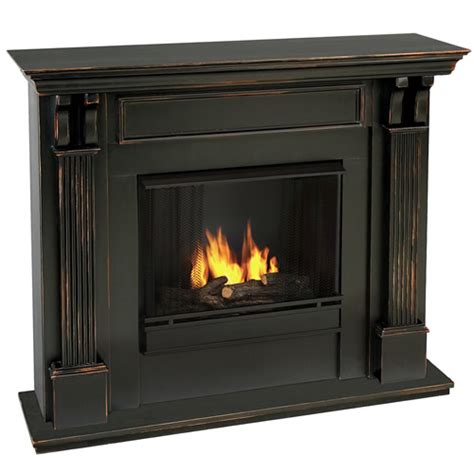 Fireplaces :: Gel Fuel Fireplaces :: Real Flame Ashley Gel Fuel Wall Fireplace - Black Wash ...