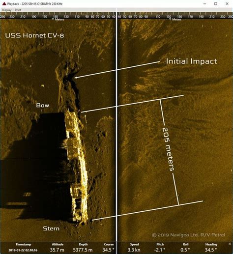 Wreck of World War 2 Aircraft Carrier USS Hornet (CV-8) Discovered ...