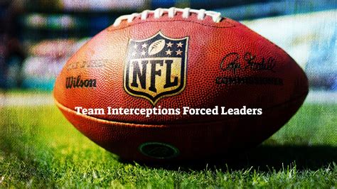 NFL Team Interceptions Forced Leaders