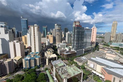 Makati Skyline, Manila Philippines. Stock Photo - Image of skyscraper ...