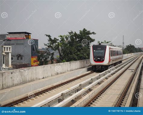 LRT Jakarta editorial photo. Image of rail, cityscape - 150778776