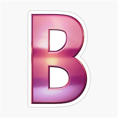 Letter B Neon Pink Stickers for Sale | Aesthetic letters, Lettering ...