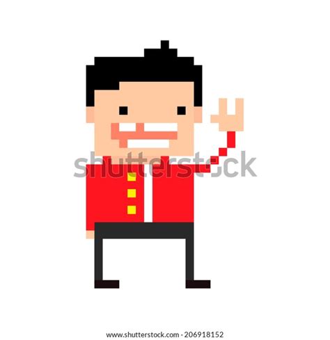 Pixel Art Guy Red Overcoat Without Stock Vector (Royalty Free) 206918152 | Shutterstock