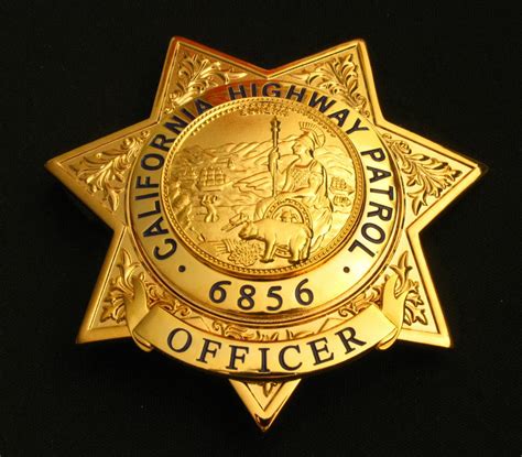 US California Highway Patrol CHP Officer Badge Solid Copper Replica Mo ...