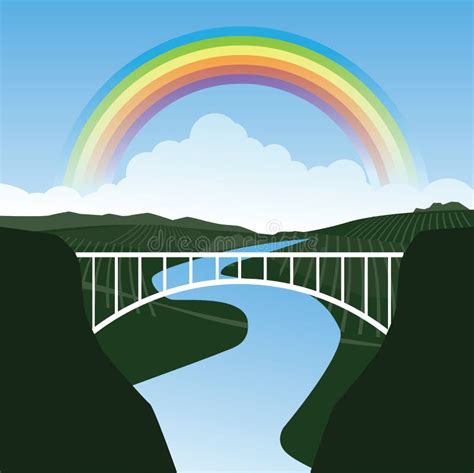 Rainbow Bridge From Bible To Heaven Castle Stock Illustration - Illustration of hope, forever ...