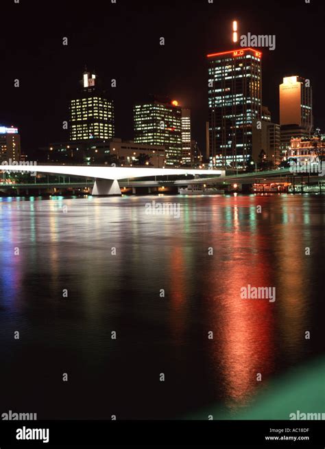 Melbourne centre at night Stock Photo - Alamy