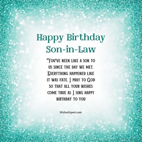 35 Cool & Creative Happy Birthday Wishes For Son in Law