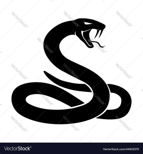 Sign of a black snake Royalty Free Vector Image