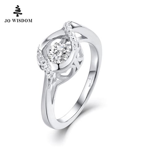 JO WISDOM Fine Jewelry Rings Dancing Topaz 925 Sterling Silver Ring Women's Making Jewelry 100% ...