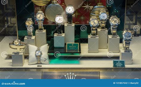 Expensive Luxury Rolex Watches on Display in a Store Window in London ...