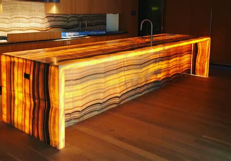 Backlit Onyx Kitchen - Dedalo Stone