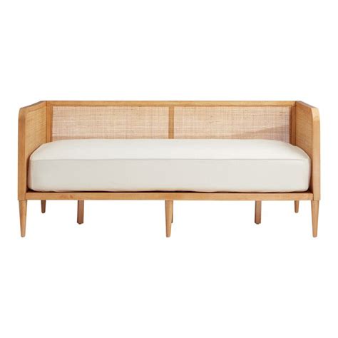 Kira Rattan Cane and Wood Daybed Frame - World Market