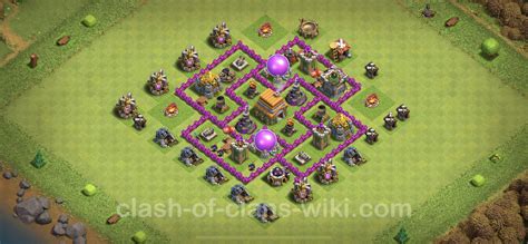 Base TH6 with Link, Hybrid Max Levels - Town Hall Level 6 Base Copy, #96