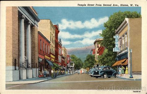 Temple Street from Second Avenue Hinton, WV