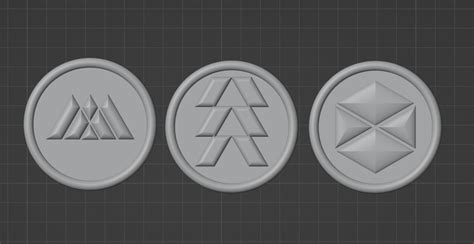 STL file Destiny 2 class emblems 🪙・3D printer design to download・Cults