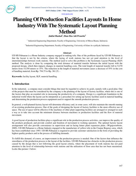 (PDF) Planning Of Production Facilities Layouts In Home Industry With ...