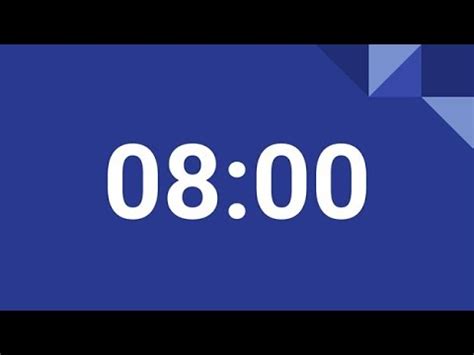 8 Minute Timer Alarm Clock - YouTube